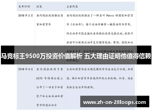 马竞标王9500万投资价值解析 五大理由证明他值得信赖